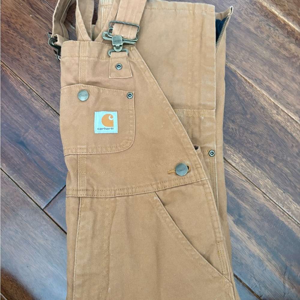 Carhartt Brown Kids Duck Canvas Overalls